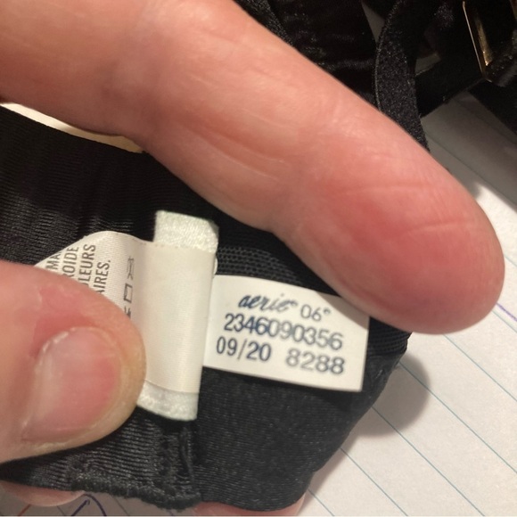 AERIE Sz 36C Real Power Black Velvet Leopard Balconet Front Cut Out Bra - Picture 9 of 10